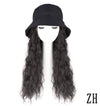 Hat wig one female wig female long hair natural fashion long curly hair big wave