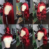 Burgundy Lace Front Human Hair Wigs Red Human Hair Wig