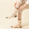 Langstapelige Baumwollsocken Herbst- und Winterdruck