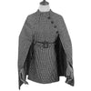 European And American Women's Clothing Plaid Knitted Cloak Slimming