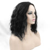 Black Short Curly Hair Cap, High Temperature Silk Short Hair Cosplay Wig Headgear