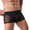 Nude Feel Comfortable Men's Stitching Thin Ice Silk Boxers