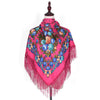 Ethnic Style Tassel Flowers Printed Scarf Embroidered Shawl