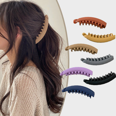 Banana Hair Clip Claws Banana Chic Hair Clamps Hairpin Strong Hold Ponytail Holder Clip Matte Banana Clips For Women Girls