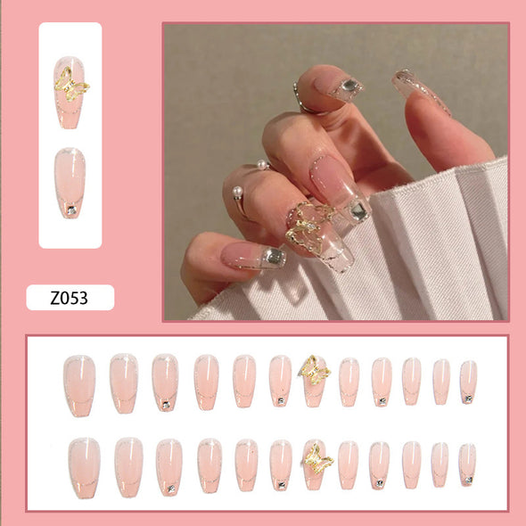 Crystal Butterfly Fake Nail Nails Готовий одяг