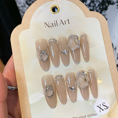 Autumn And Winter White Detachable Nail Tip Wear Armor