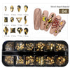 Boxed Flat Bottom Shaped Diamonds Colored Glass Rhinestone Nail Art