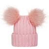 Autumn And Winter Baby Knitted Wool Double Fur Ball Sleeve Cap