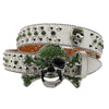 Rhinestone Women's Inlaid Rivet Snake Pattern Full Diamond Y2g Fashion Trend Belt