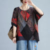 Women's Stylish Loose Round Neck Printed Short-sleeved T-shirt Top