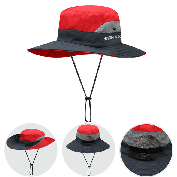 Bucket Hat Damen Sommer Outdoor Sonnenhut Sichtbarer Pferdeschwanz Sonnenhut Sonnenschutzhut