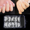 Artlalic 100 Pcs 10 Sizes False Pre Design White French UV Gel Acrylic Nail Art Tips Makeup Tools