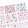 Hot Sale Love Lip Print Letter Nail Sticker