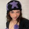 Star Hat Hand-woven Earmuffs Hat Fur Ball Pendant