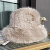 Imitationspelz Damen Herbst und Winter Wild Long Fur Bucket Hat