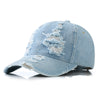 Denim zerrissene Baseballkappe Hip Hop Cool