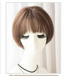 Wig female short hair Korean air bangs bobo wave head realistic chemical fiber wig headgear