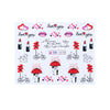 Fashion Ins Style Nail Applique Love Bear Red Lips Watermark Sticker Set