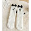 Coral Fleece Socks Women's Mid-calf Three-dimensional Cartoon Room Socks