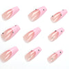 Women's Pink Rhinestone Wear Finished Product Nail Tips