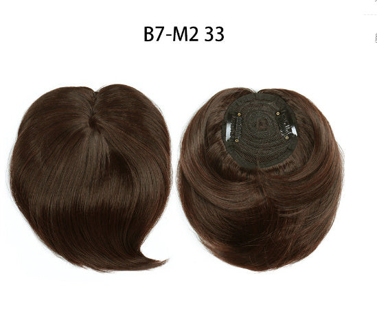 High Temperature Silk Chemical Fiber Wig Top Heart Bangs, Peach Heart Bangs On The Top Of TheHead