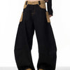 Retro Minority Design Inside-out Wear Stitching Jeans For Women