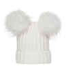 Autumn And Winter Baby Knitted Wool Double Fur Ball Sleeve Cap