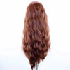 Women's Chemical Fiber Former Lace Head Cap Brown Waves Roll Wig