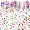 Neu Nail art Wasserzeichen Aufkleber Kunst Blätter Charakter