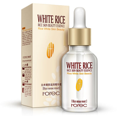 HOREC White Rice Whitening Serum, Feuchtigkeitscreme für das Gesicht, Anti-Falten, Anti-Aging, Gesicht, feine Linien, Akne-Behandlung, Hautpflege, 15 ml 