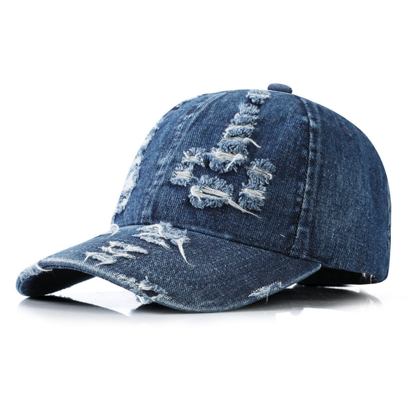 Denim Ripped Baseball Cap Hip Hop Cool