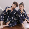 Silk Couple Pajamas Men And Women Long-Sleeved Summer Ice Silk Thin Casual