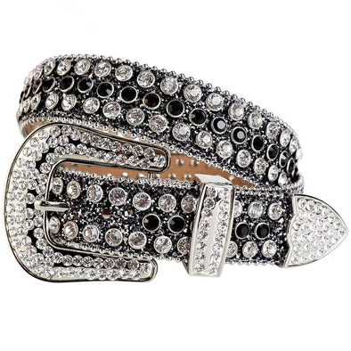 Women's Rhinestone Rivet Inlaid Rhinestone Alloy Pin Buckle Belt