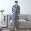 Couple Fattening And Lengthening Flannel Bathrobe