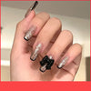 Black Edge French Style Bow Nail Sticker Detachable