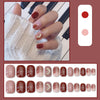 Nail Patch Fake Nail Removable Nail Piece Strawberry Flow Heart Butterfly Wear Finished Short Style