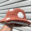 Cute Mob Cap Handmade Knitted Plush Bonnet