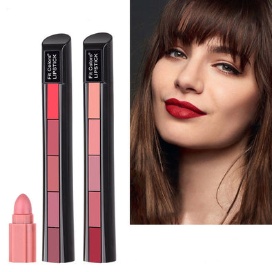 Матовий 5-кольоровий набір помад Velvet Lip Stick Антипригарний блиск для губ Стійка водонепроникна сексуальна червона помада