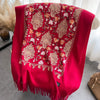 Ethnic Style Cashmere-like Embroidery Tassel Scarf