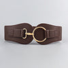 Women's Simple Sweet Cool PU Leather Decoration Wide Belt