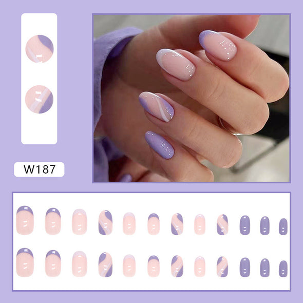 Finished Nail Art Wholesale High-grade Nail Tip Purple Corrugated