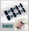 3D metal gradient nail stickers