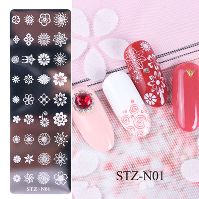 Nail print small long steel plate