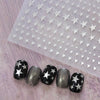 Embossed Black-and-white Butterfly Rose Nail Stickers