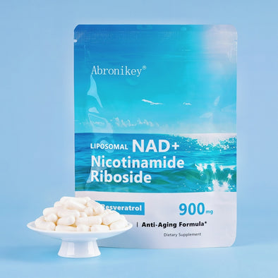 Abronikey NAD-Ergänzungsmittel mit Nicotinamid-Ribosid, Resveratrol, Quercetin – NR900 von NZEN – 80 Kapseln