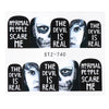 Halloween Theme Skull And Devil Water Transfer Nail Stickers