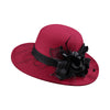 Net Yarn Flowers Woolen Basin Hat Female European And American French Hepburn Style