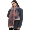 Autumn And Winter Men's And Women's Jacquard Short Beard Flower Scarf