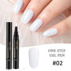 One-step nail polish gel pen