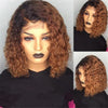 Fashion Dyed African Small Curly Female Wig With Short Curly Hair